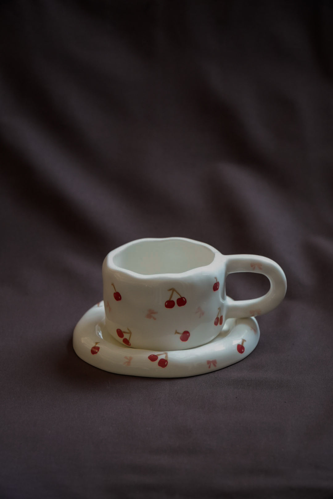 Collection CHERRYMOOD – Tasse & Sous-Tasse Cerise