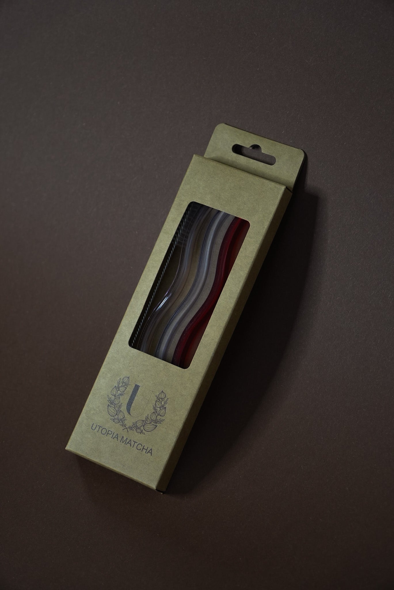 Coffret 3 Pailles en verre Vagues